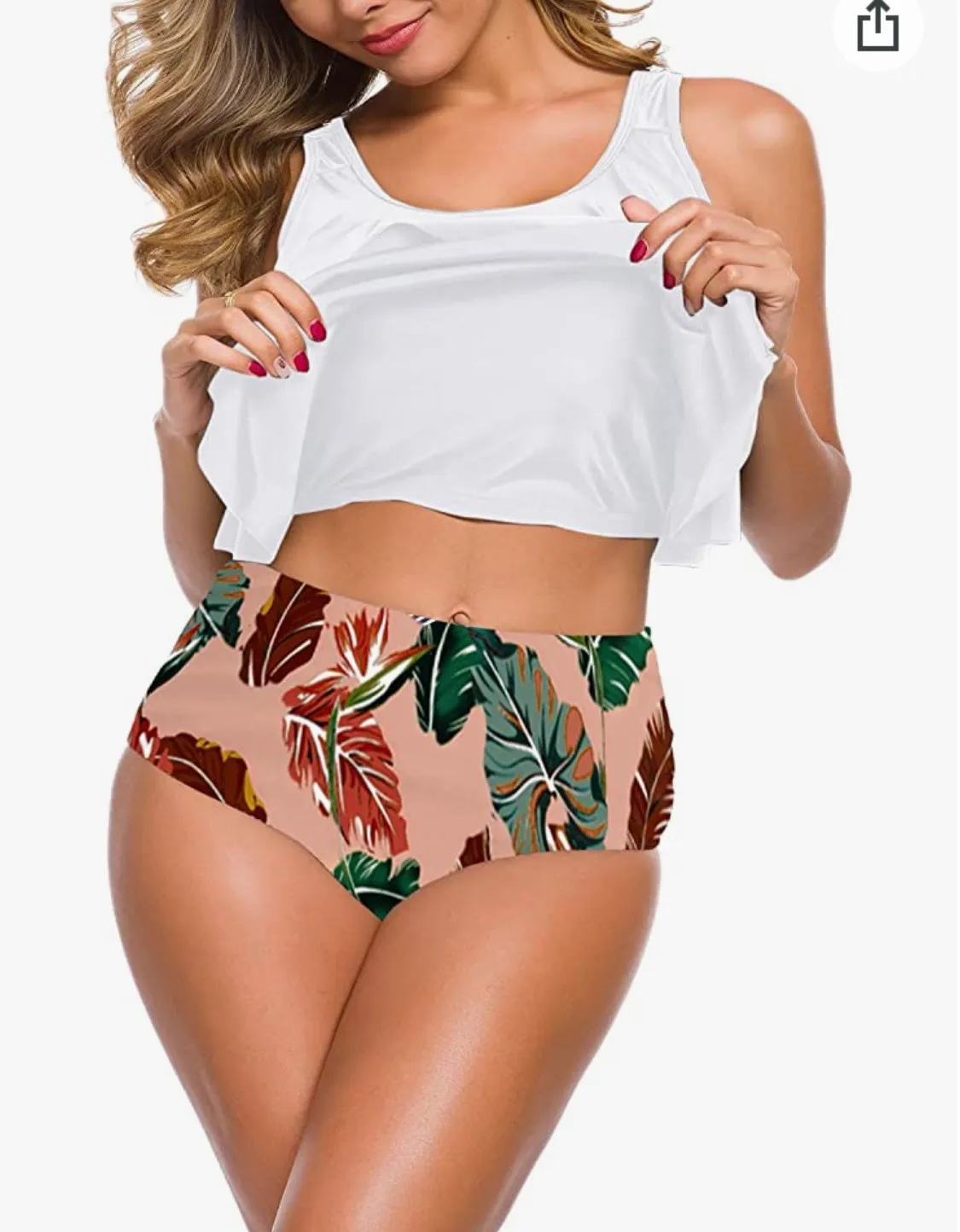 Ruffle High Waisted Tankini Set - Image 5