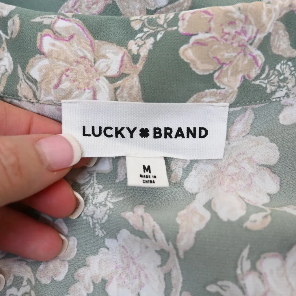 Lucky Brand Women's M Floral Belted Midi Dress - Image 8