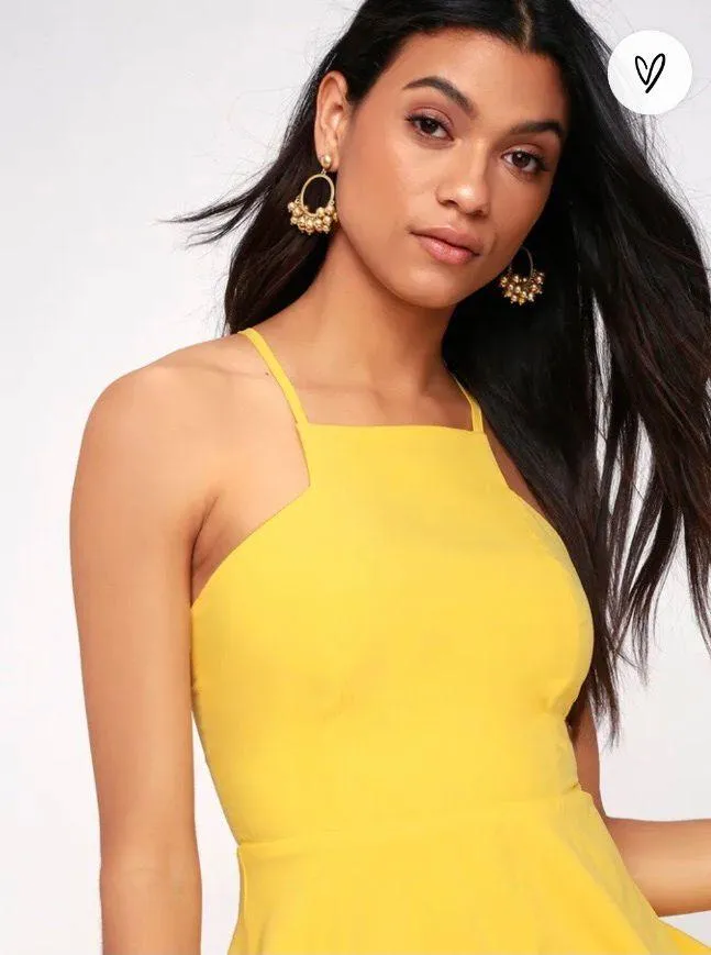 Yellow Skater Dress Small - Image 4