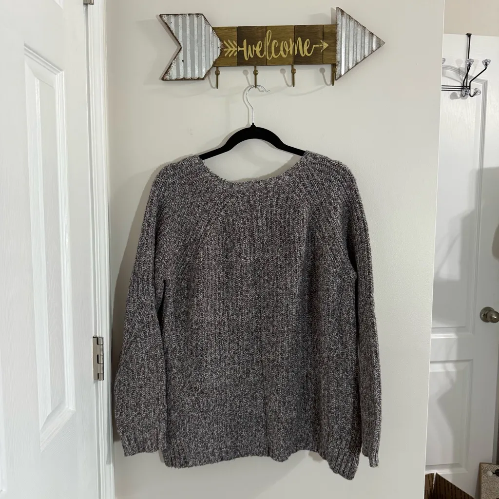 American Eagle Outfitters Ah amazingly Soft Heathered Gray Sweater Size XL - Image 4