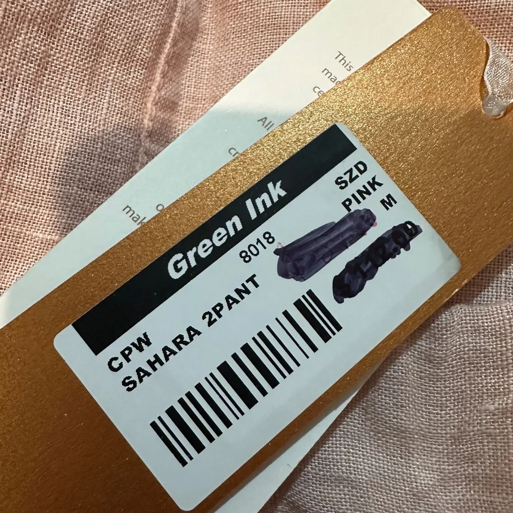 Suzy D London Light Pink Linen Sahara Ultra Wide Leg Culotte Pants Med NWT - Image 14