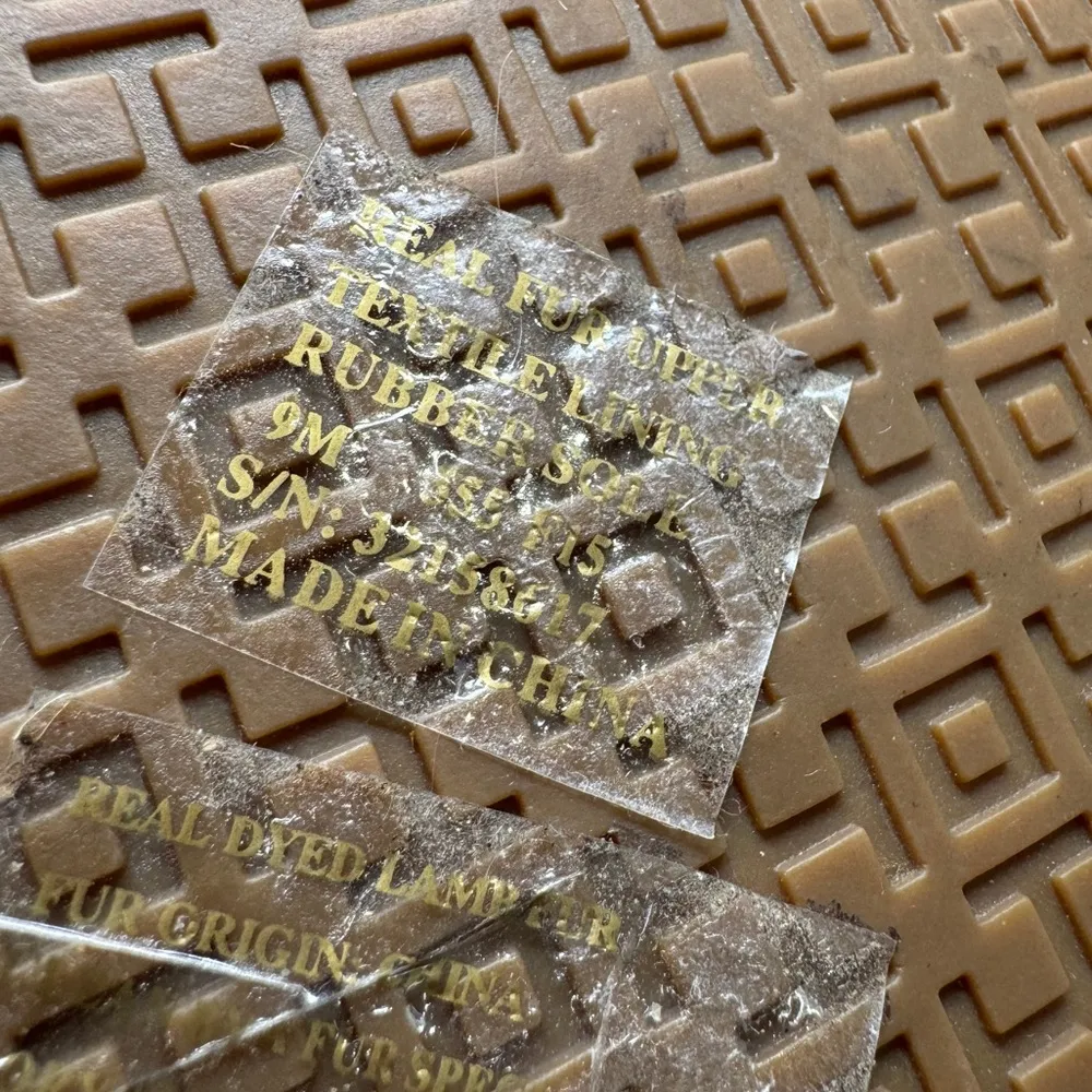 Tory Burch Bamford Color Block Stripes Shearling Fur Sneakers Blue Size 9 - Image 8