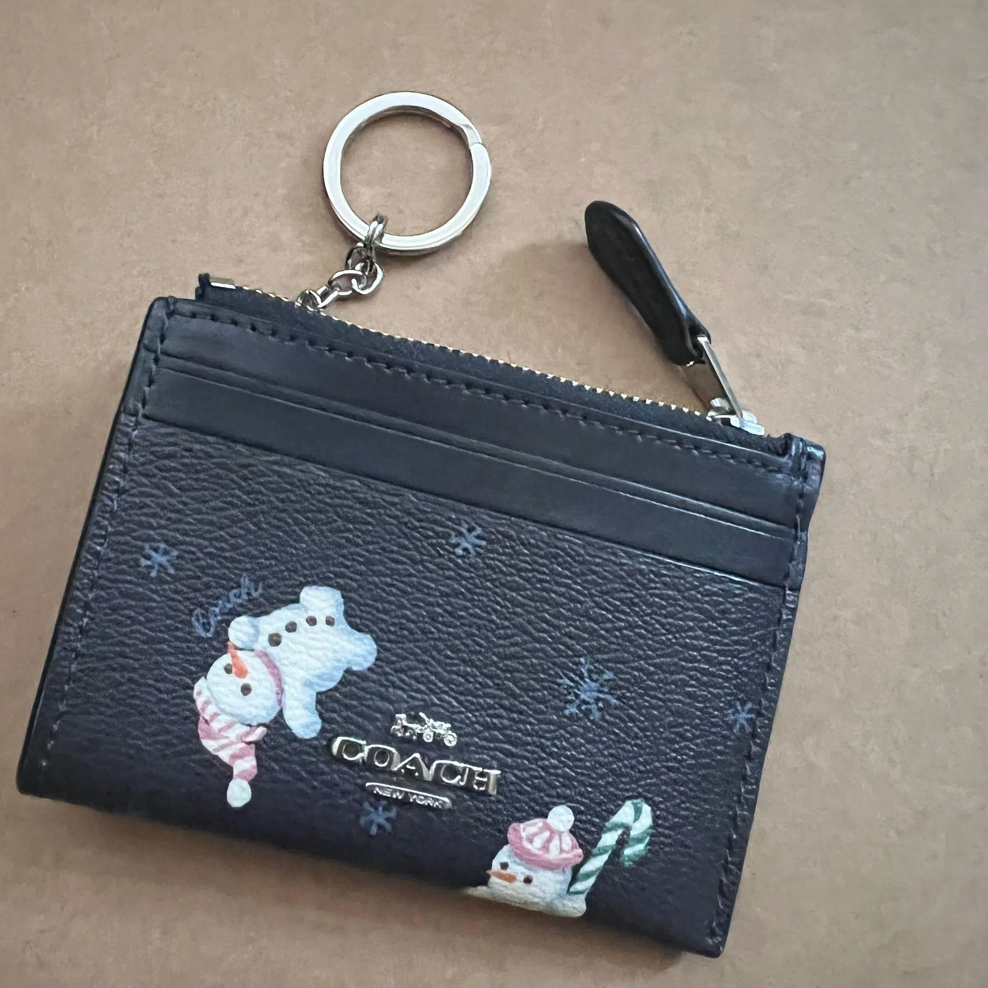 Coach Mini Skinny Id Case With Snowman Print c7680 - Image 5