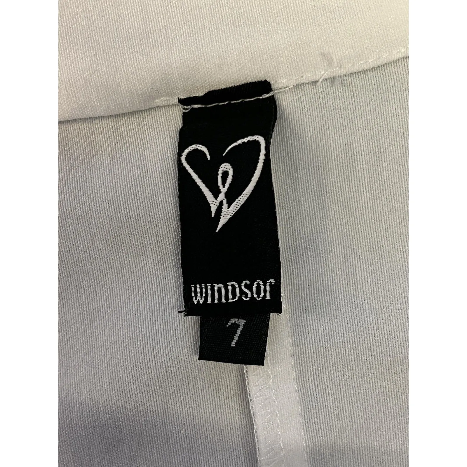 Windsor Dress Womens Size 7 White Fit And Flare Sleeveless Pink Tulle Lined USA - Image 10