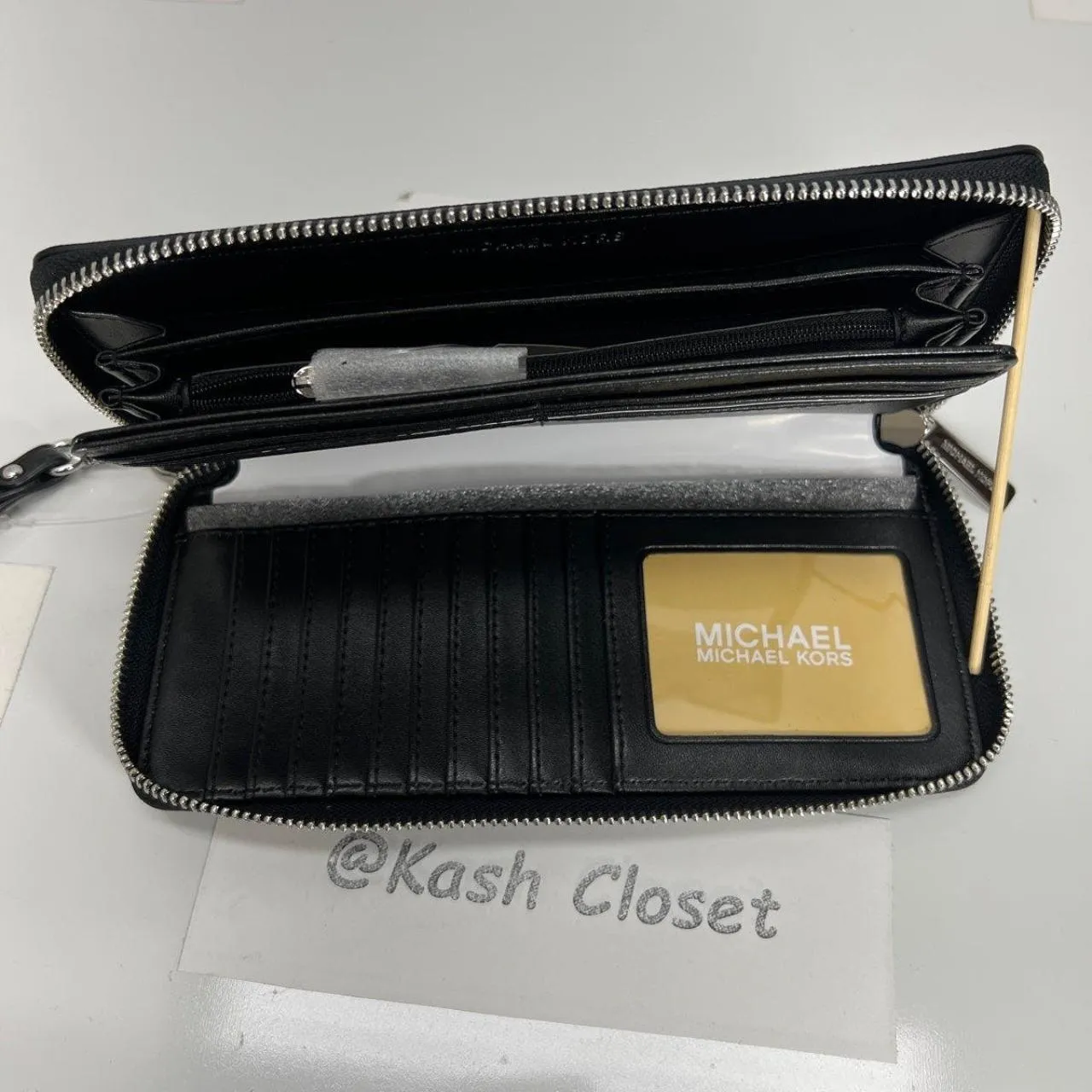 Michael Kors Black Travel Continental Wristlet Large Wallet - Image 7