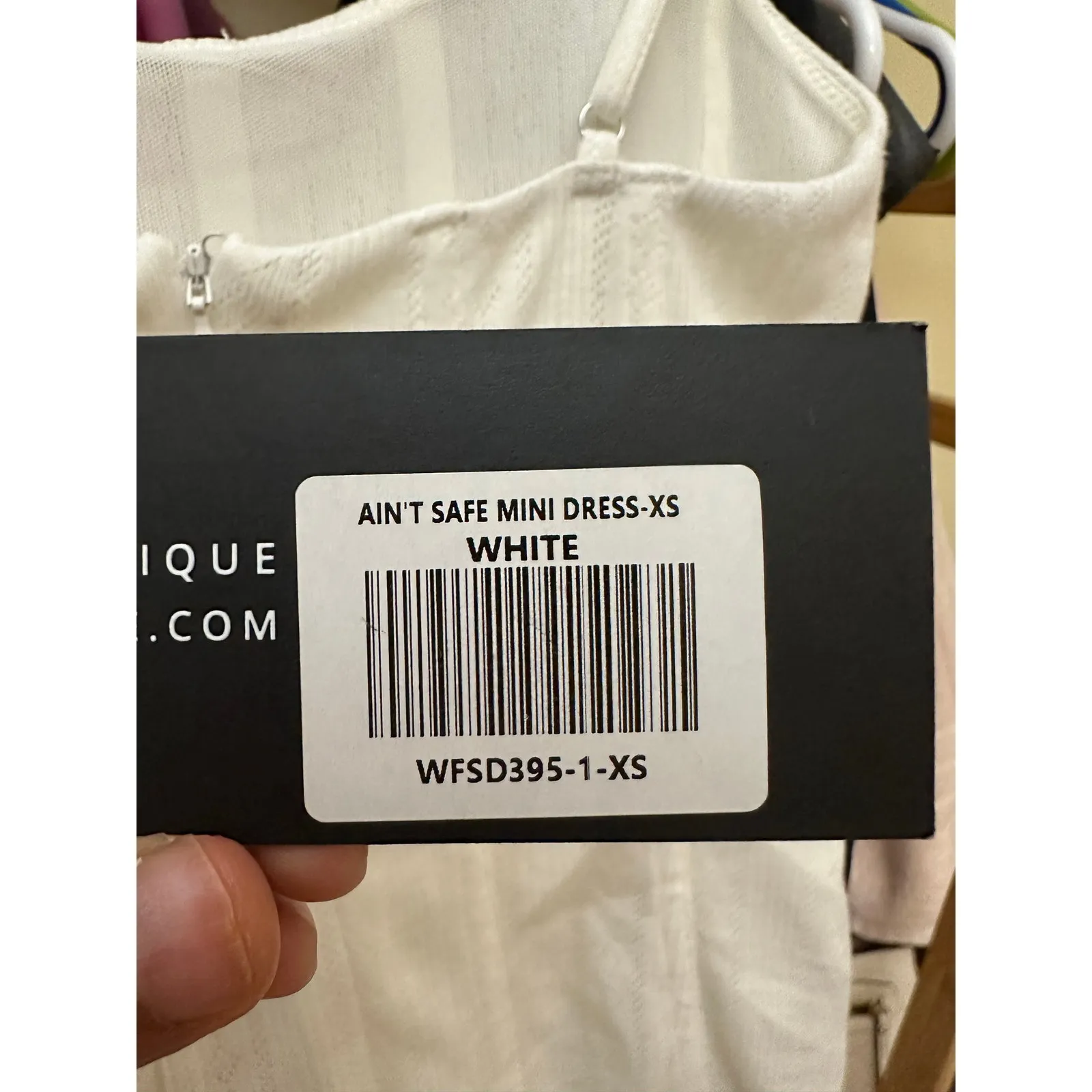 White‎ Fox Boutique Ain’t Safe Mini Dress Size XS White NWT - Image 5
