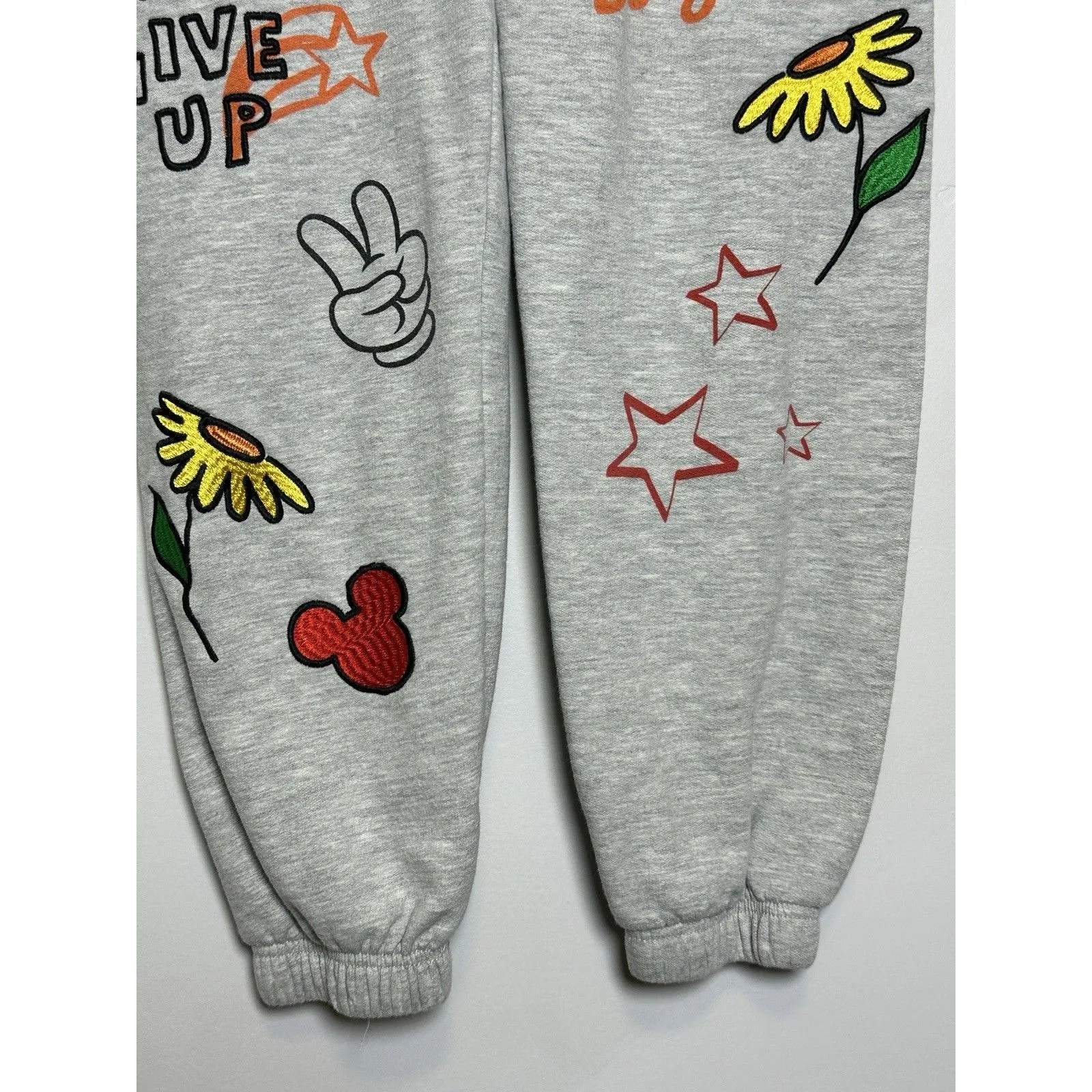 Mickey Mouse Disney Women's Embroidery Joggers Small - Image 3