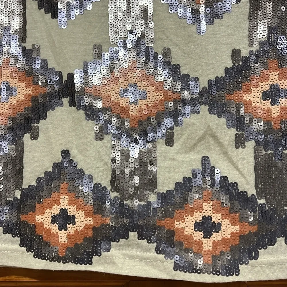 Love Marks Ivory Sequined Mini Skirt - Image 3