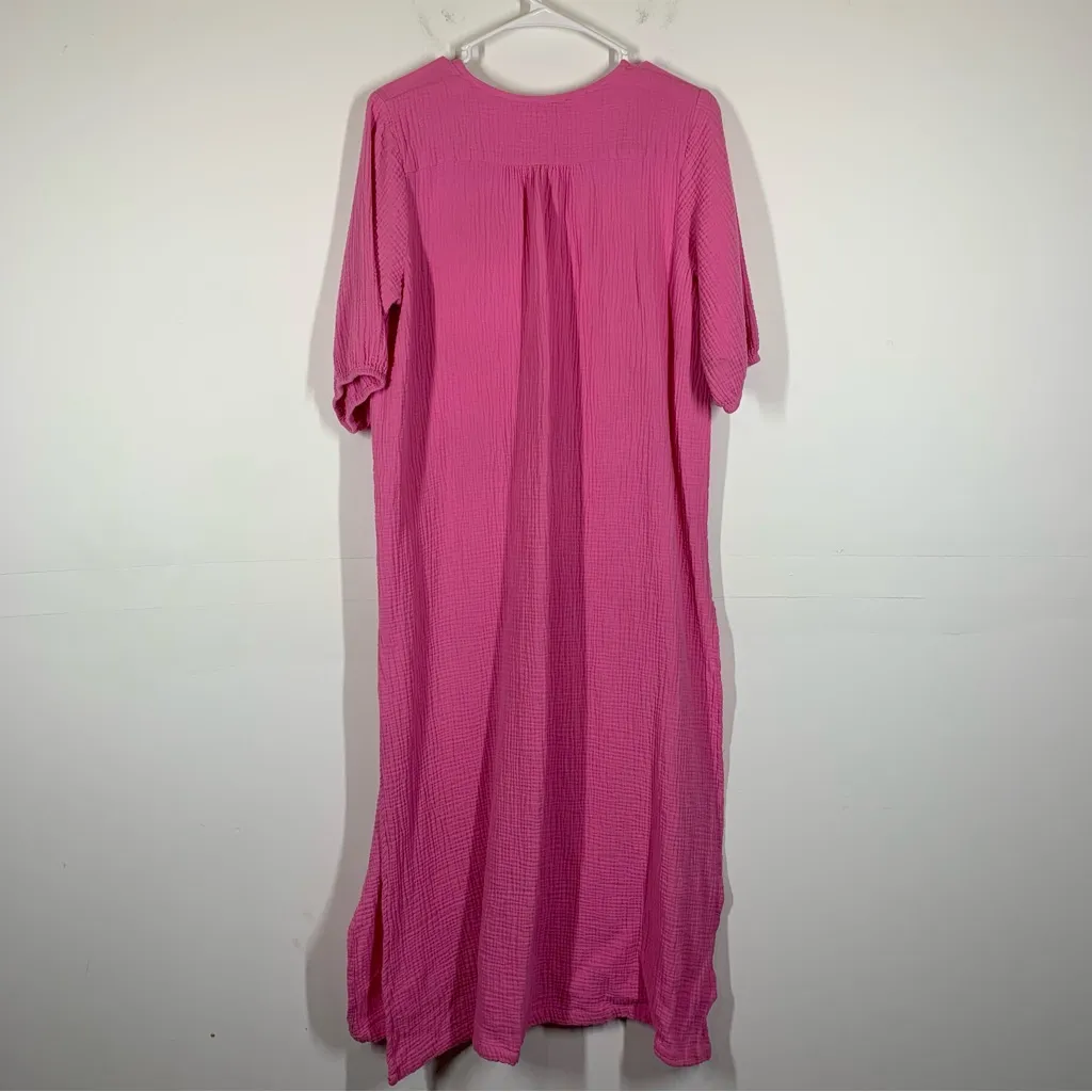Buddy Love Carmen Cover Up Maxi Dress Size Medium Pink - Image 5