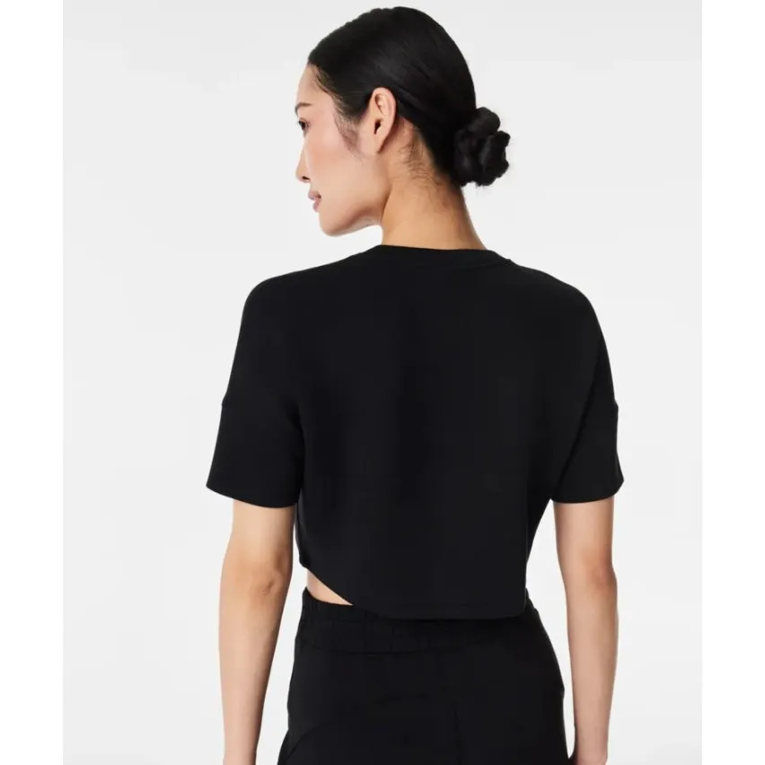 Spanx AirEssentials Cropped Pocket Tee Very Black Size 2X - Image 2