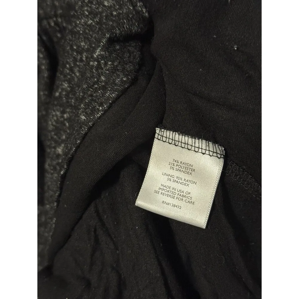 ModCloth Fit & Flare Dress Knit Long Sleeve Mock Neck Black Size Medium USA - Image 7