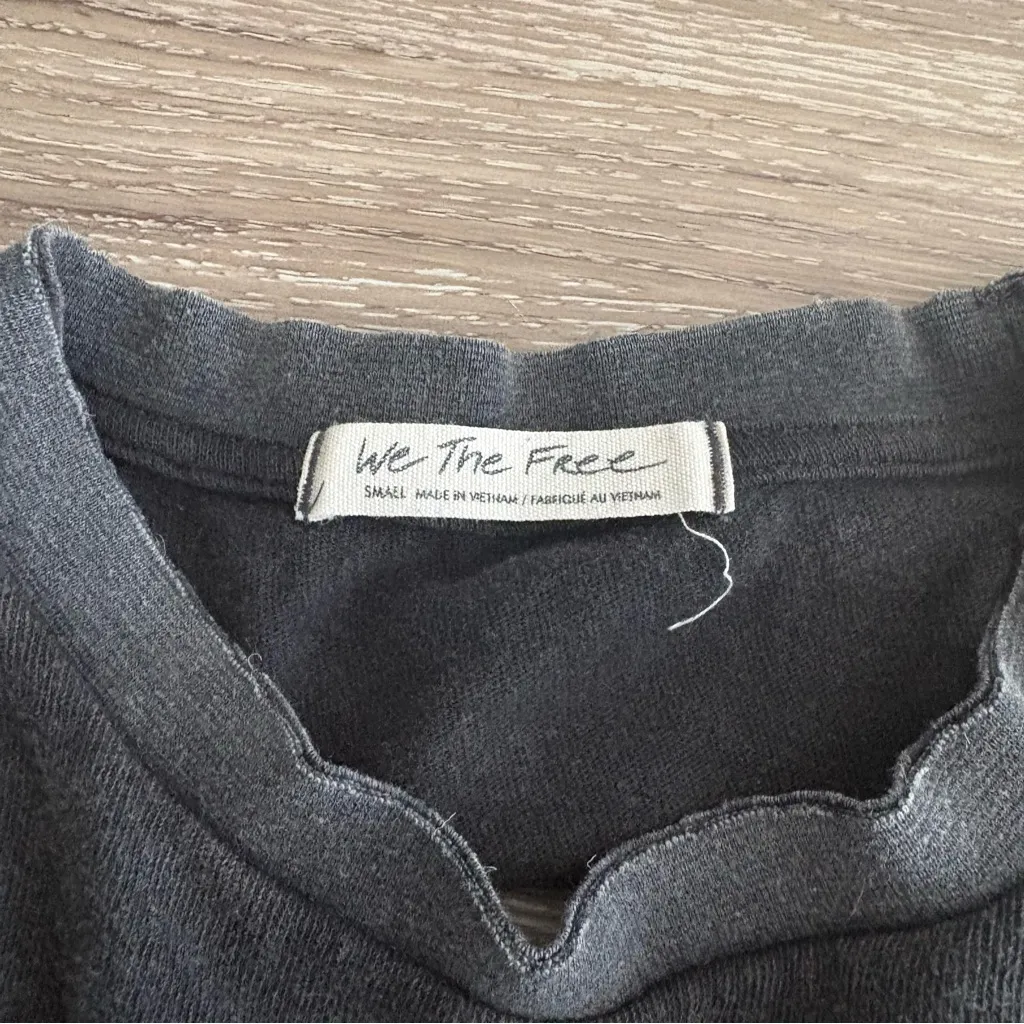 We The Free  Distressed Black Short Sleeve Tee - Image 2