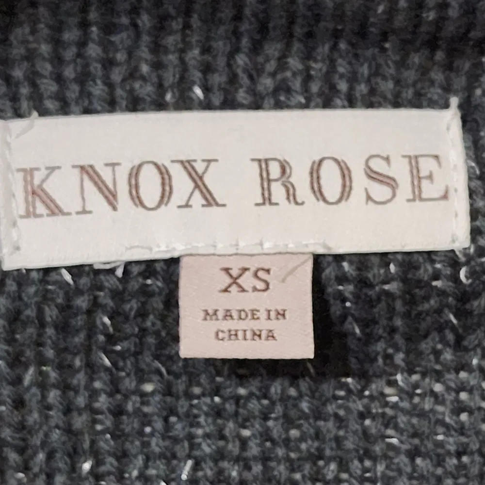 Knox Rose Knit Open Front Cardigan Fringe Ombre Colorblock Sweater‎ Size XS Boho - Image 7