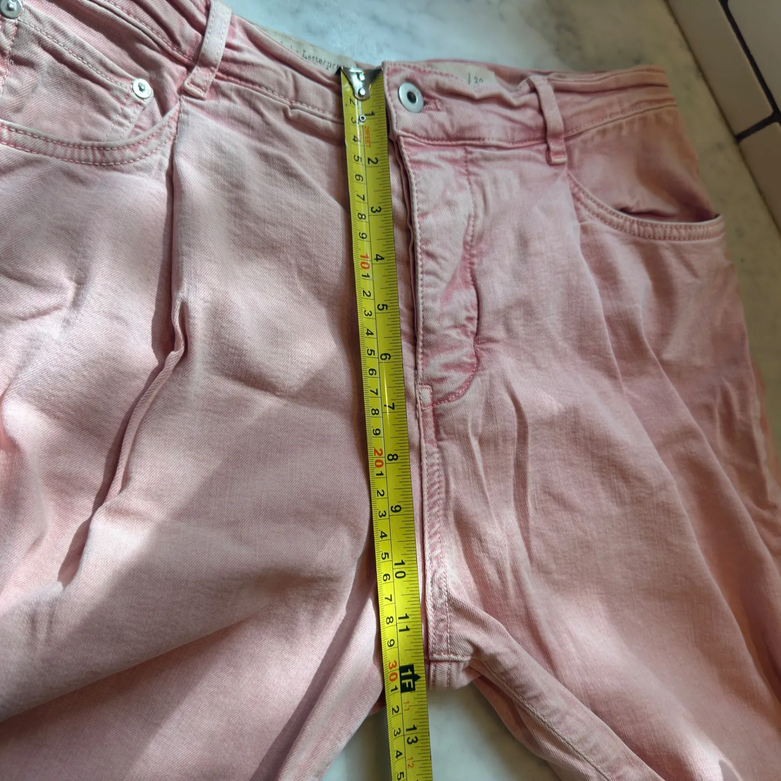 Pilcro and the Letterpress Anthropologie Pink High Rise Jeans Size 29 - Image 6