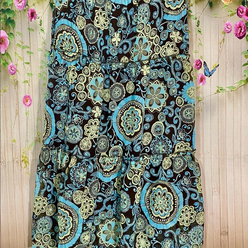 Studio 1940  Brown And Blue Plus Size Skirt 26/28W - Image 2