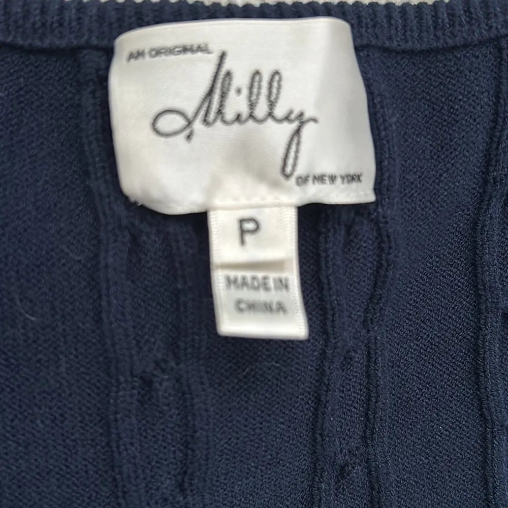 Milly of New York Navy Cableknit Chain Belt Dress - Image 6