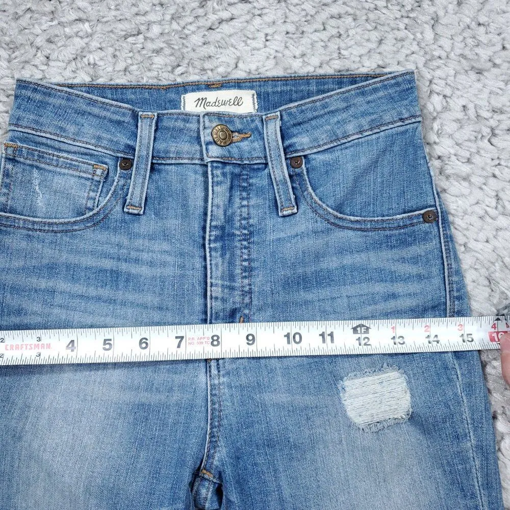 READ Madewell Taller Curvy High Rise Skinny Jeans Size 24TL Distressed Ripped - Image 14