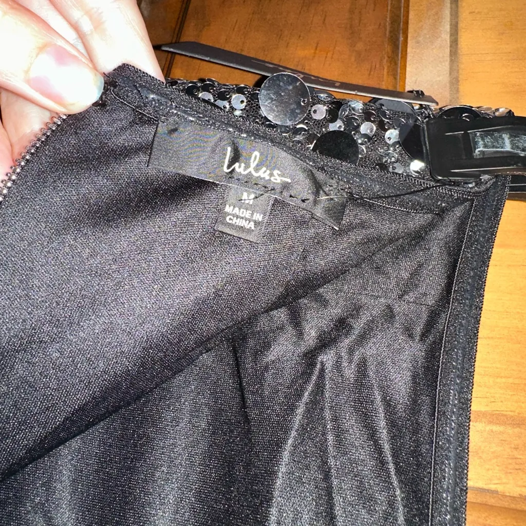 Lulus Prominent Sparkle Silver Sequin Maxi Skirt - Size M - Image 6