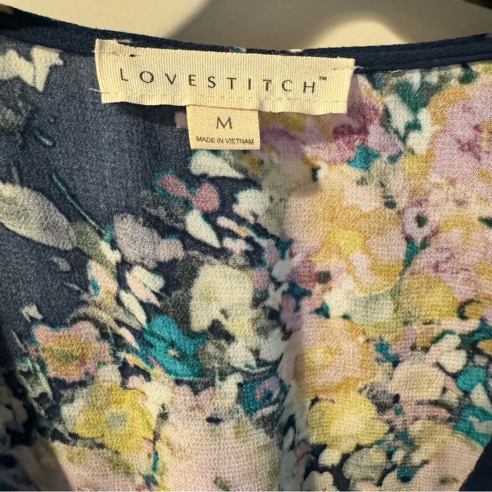 Love stitch Floral blue Midi Dress - Medium - Image 5