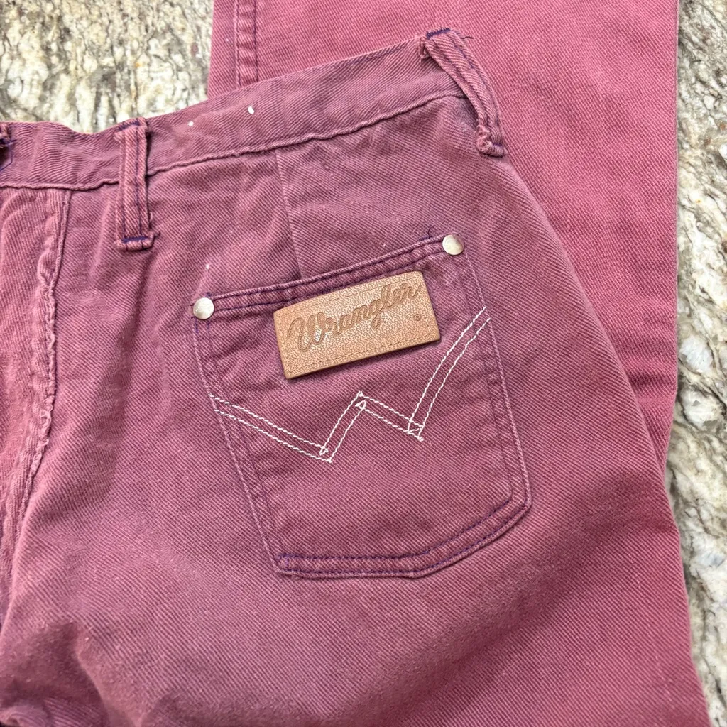 Vintage 1960s Wrangler Flare Leg Pants Corduroy - Image 4