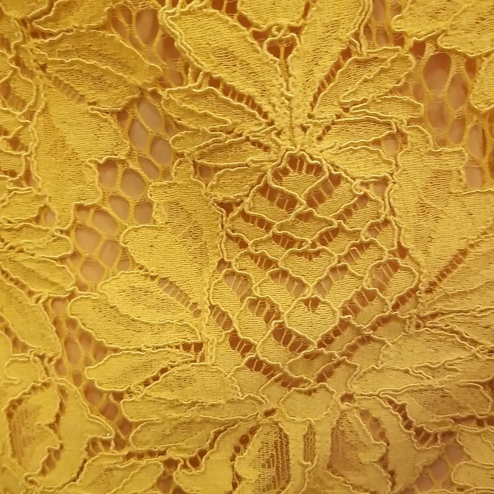 💕TRINA TURK💕 Ulana Dress ~ Pineapple Vista Lace Mimosa Yellow Medium M NWOT - Image 13