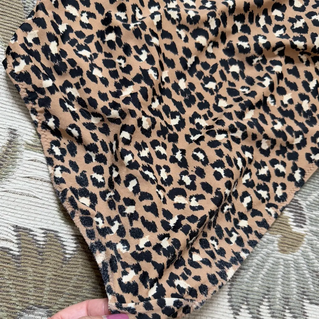 Aerie Swimsuit Leopard Print Wrap One Piece Monokini XS Long - Image 6