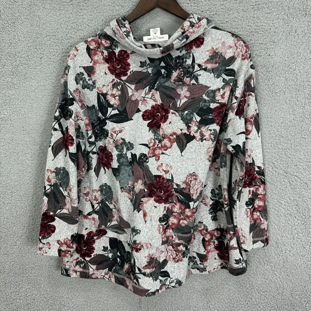 skyes the limit top womens petite large gray floral‎ funnel cowl neck feminine Size undefined - Image 6