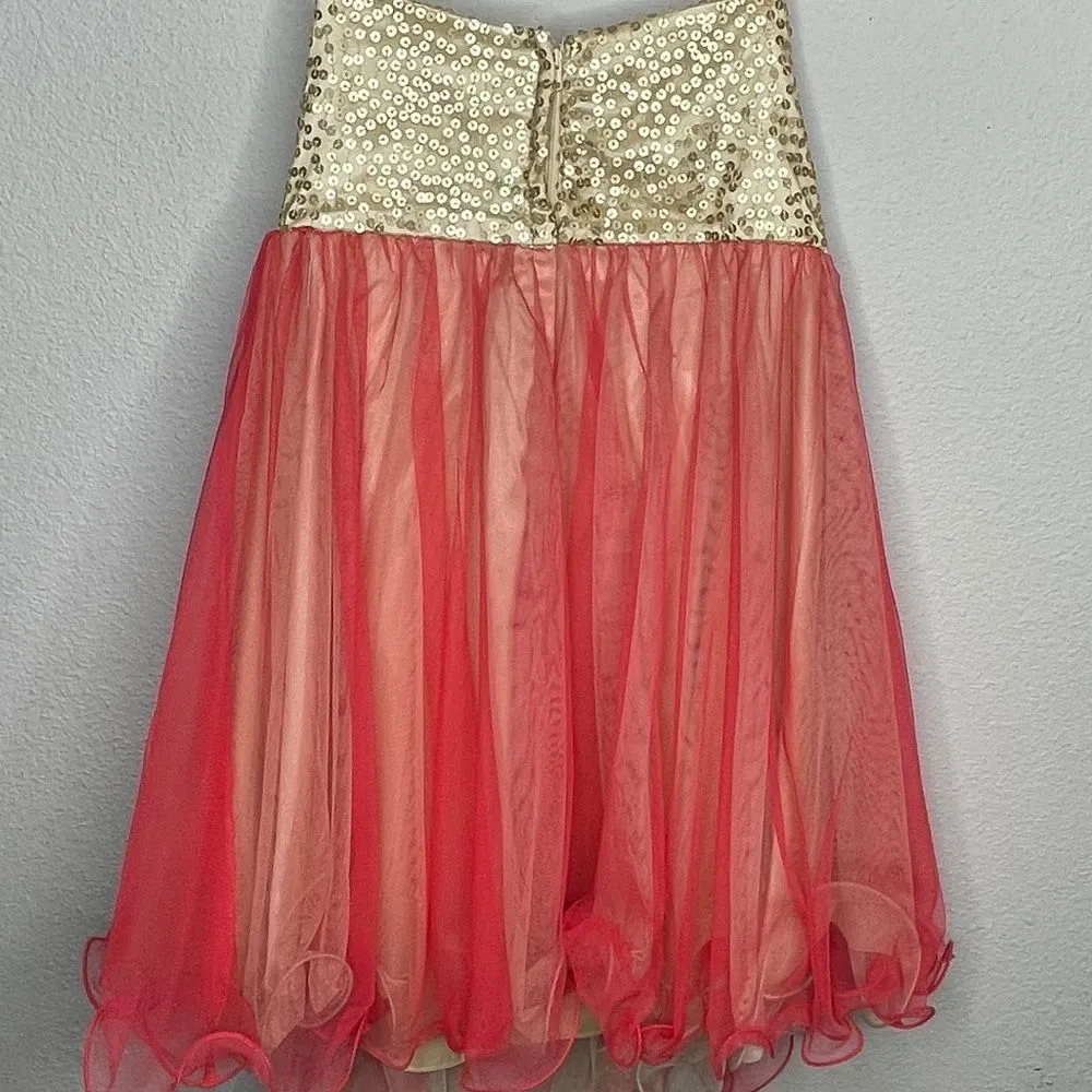 Vintage Deb‎ Strapless Formal Dress Gold Size undefined - Image 4