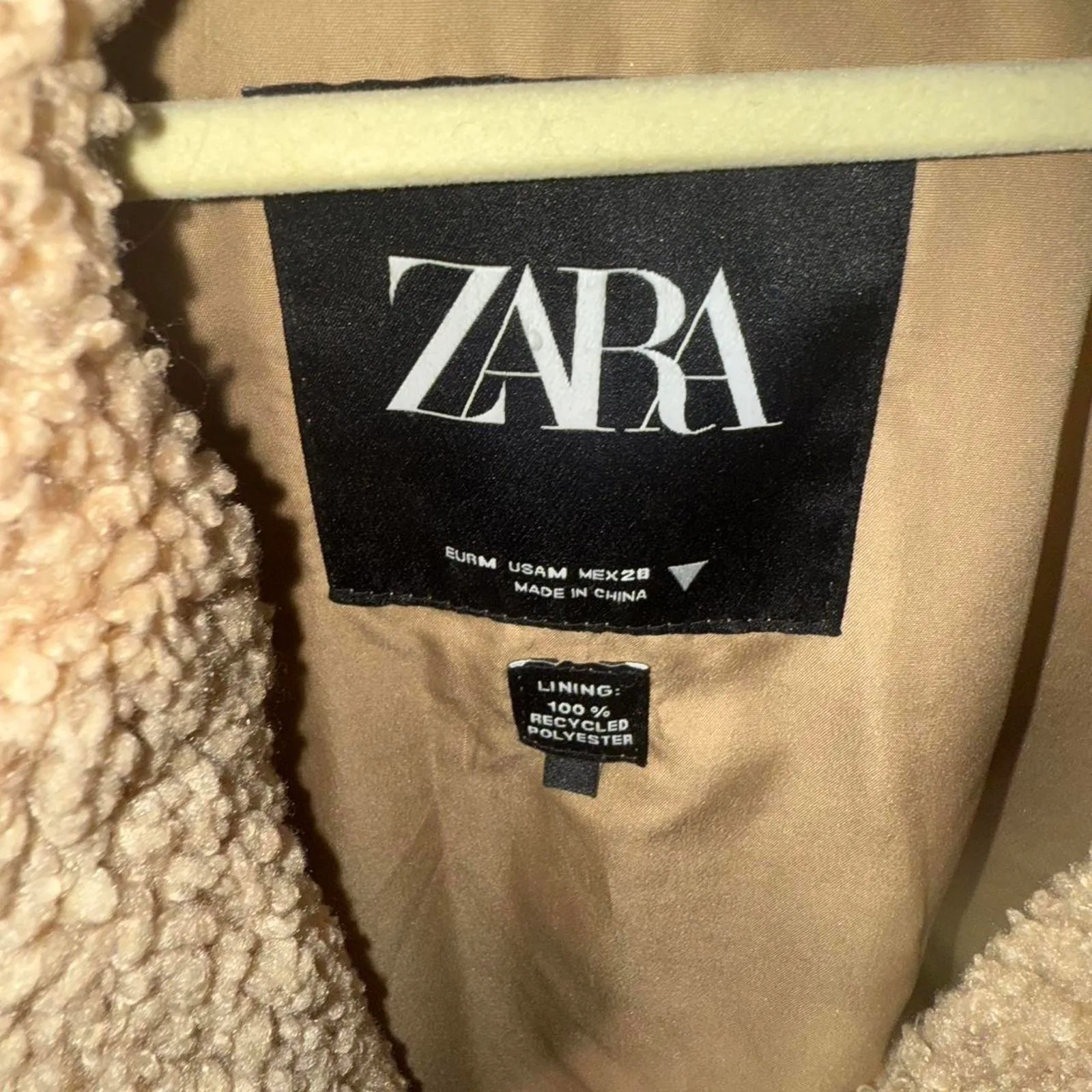 Zara double breasted Teddy jacket - Image 4