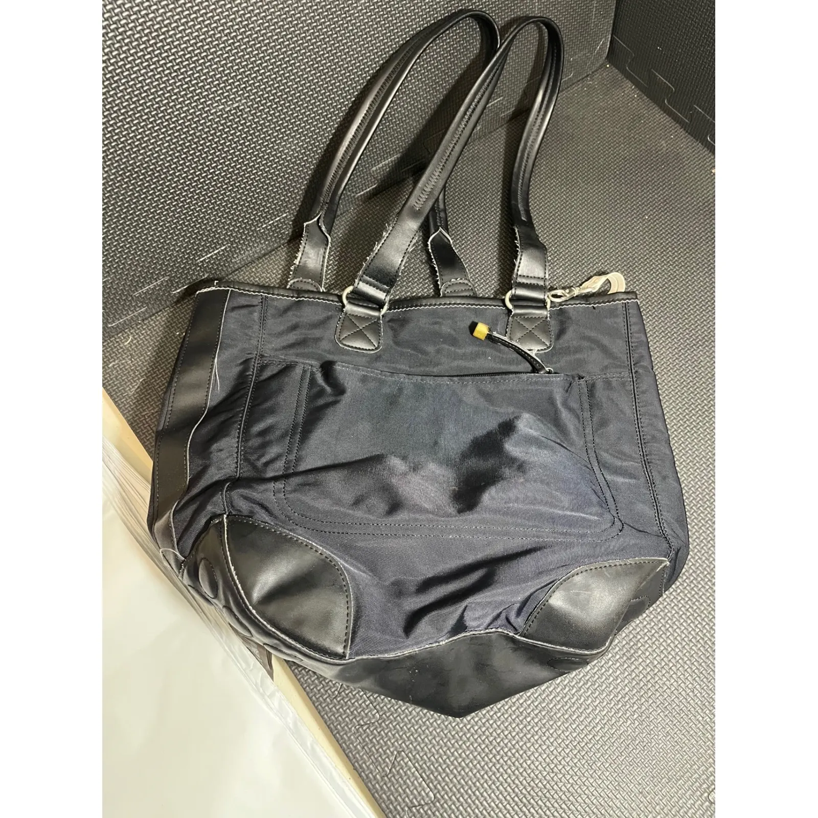 Vintage Y2K Retro Nike Tote Shoulder Bag Black Navy Womens Gym Athletic - Image 4