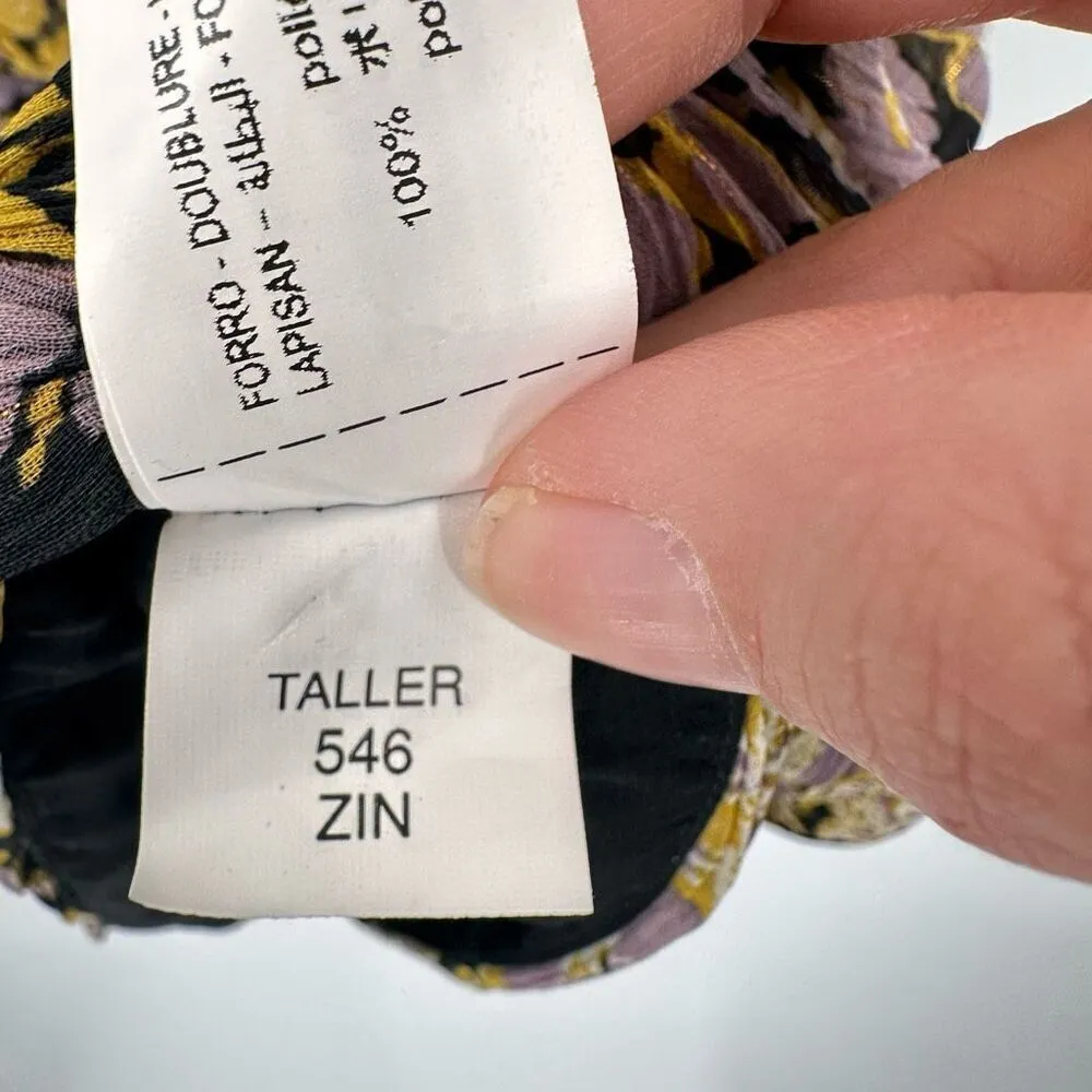 NWT Zara One Shoulder Floral Ruched Metallic Mini Dress BodyCon Small Party Club - Image 10