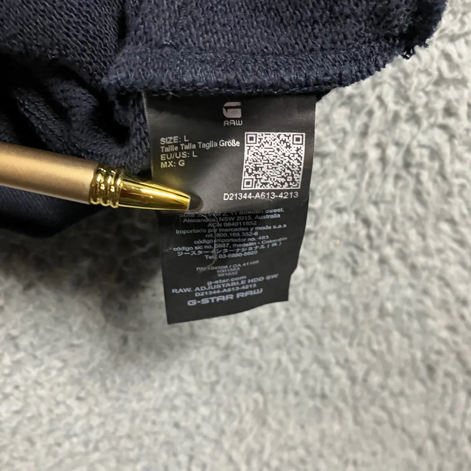 G Star RAW Hooded Sweatshirt Women Large Oversized Adjustable Graphic Pullover - Image 10