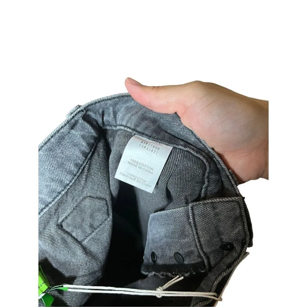 Sandrine Rose Womens Polka Dot Gray Wide Leg Button Fly Buckle Back NWT Size 27 - Image 11