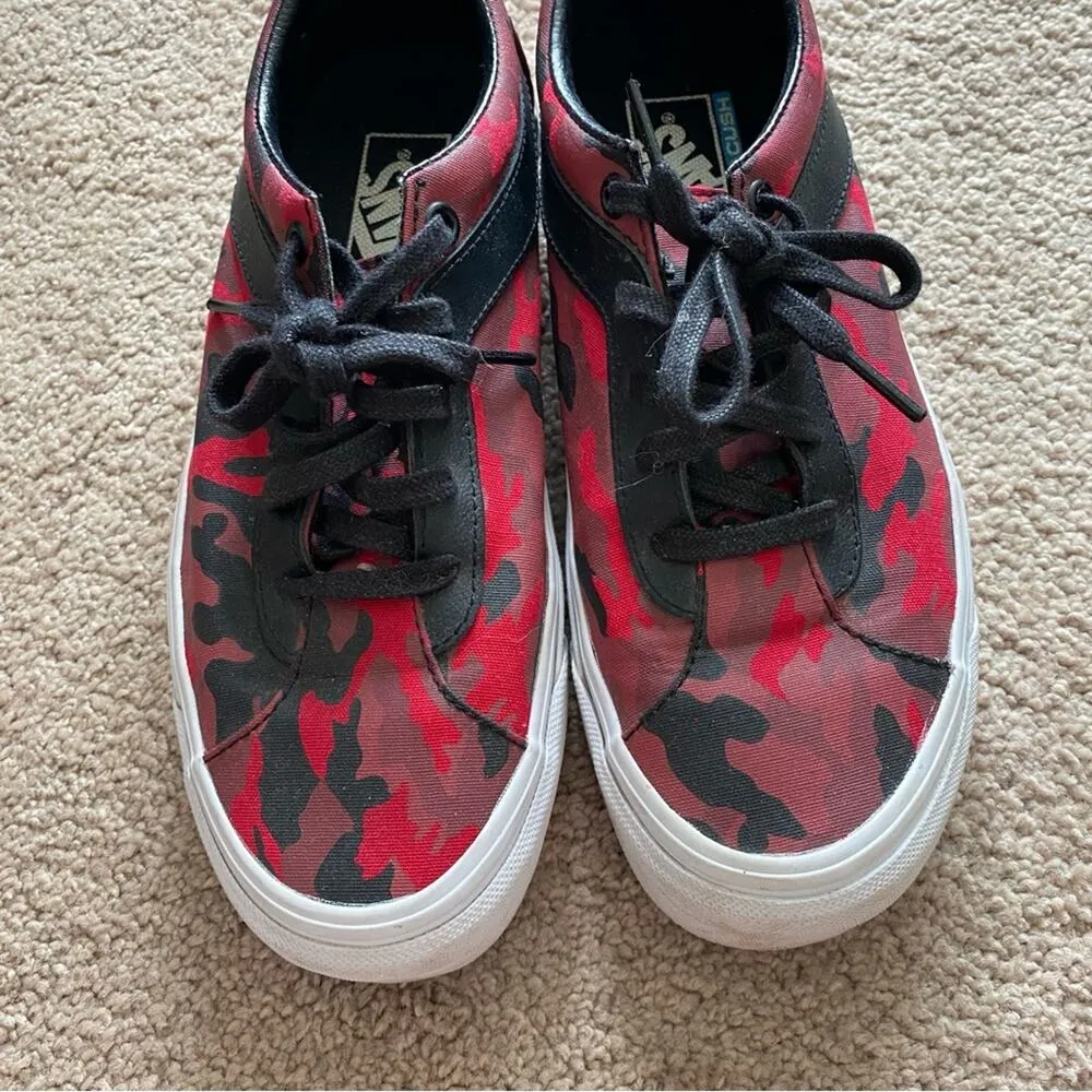 Vans Ultra Cush Red Camo Sneakers Size 8 - Image 7