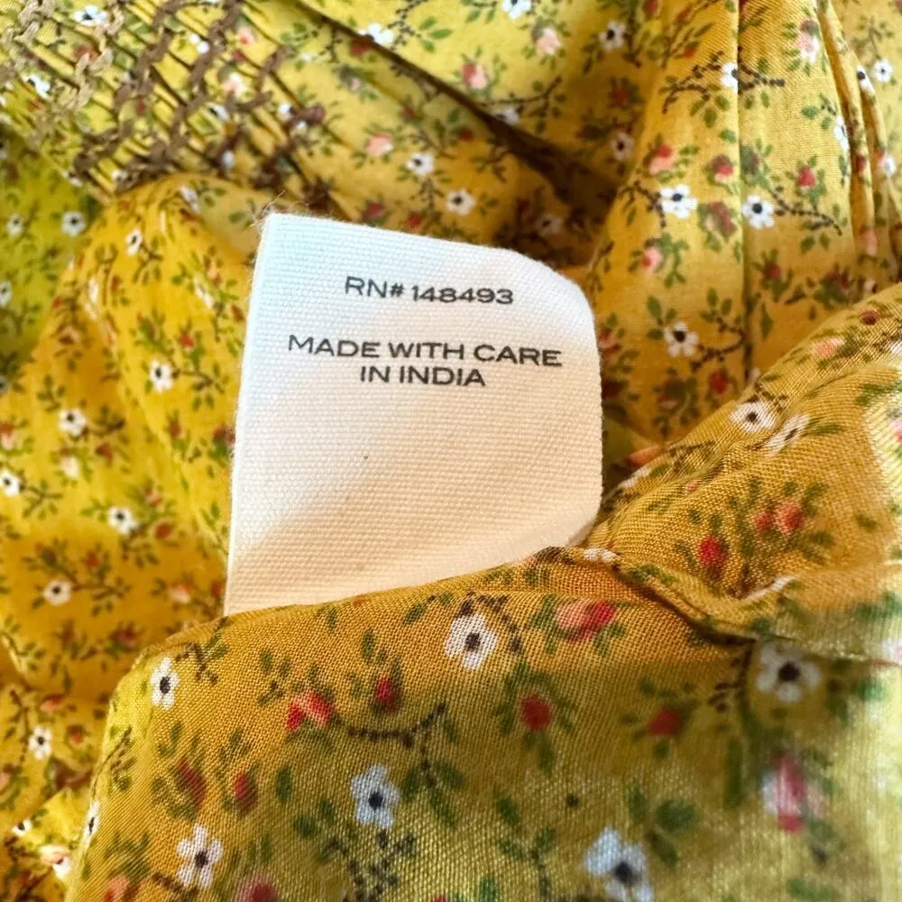 Doen Cordelia Ditsy Floral Mini Dress Sunsoaked Foothills Size Medium - Image 7