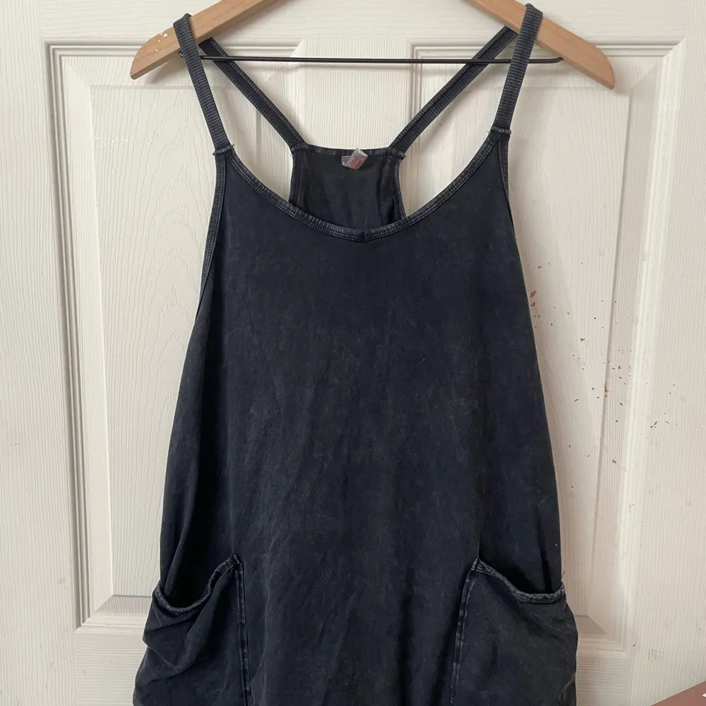 Free people hot shot romper mini dress in grey - Image 4