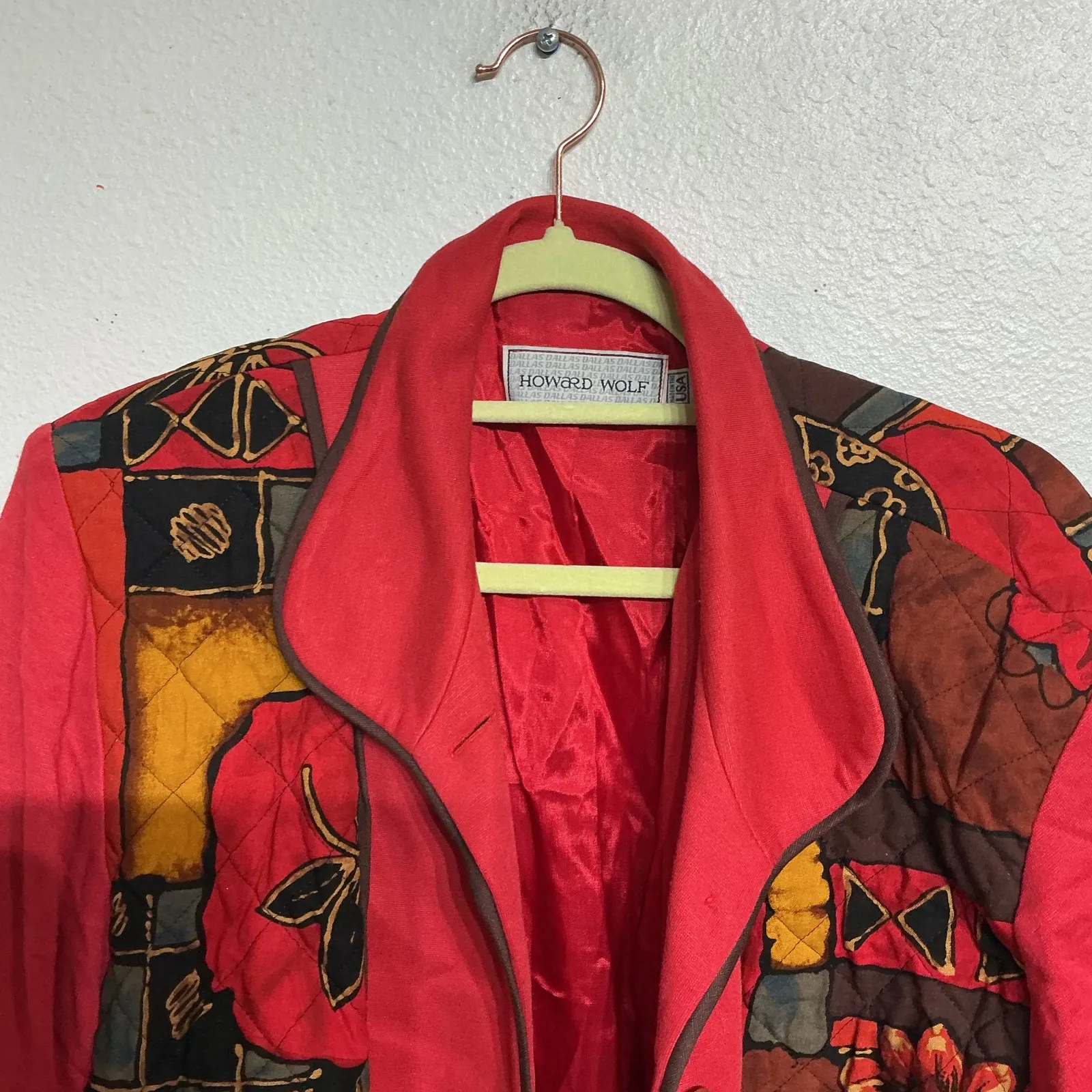 Howard Wolf Red Vintage Blazer Sz 14 - Image 3