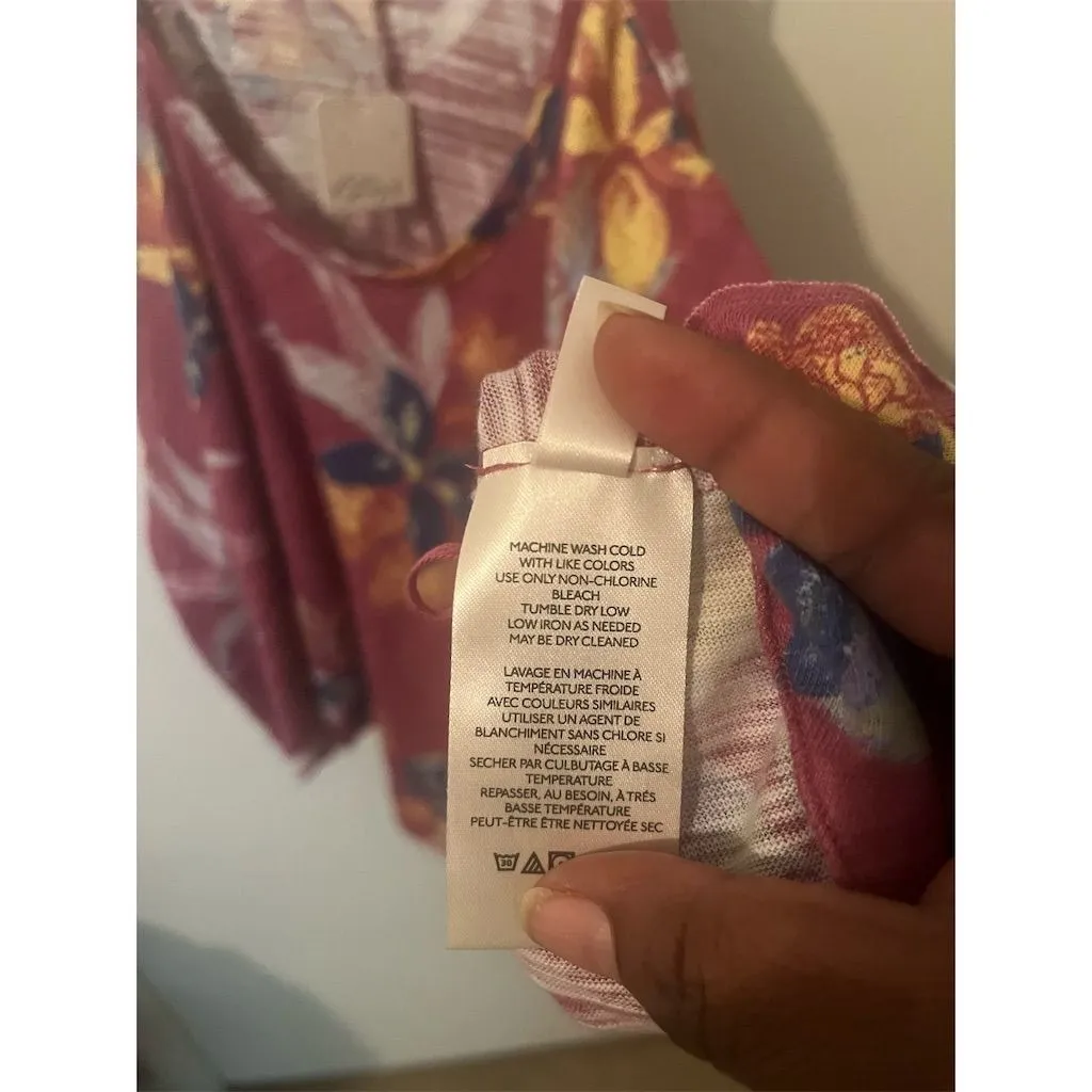 Free People We Are The Free Hey Girl Floral‎ V-Neck Tank Top Size L NWT - Image 9