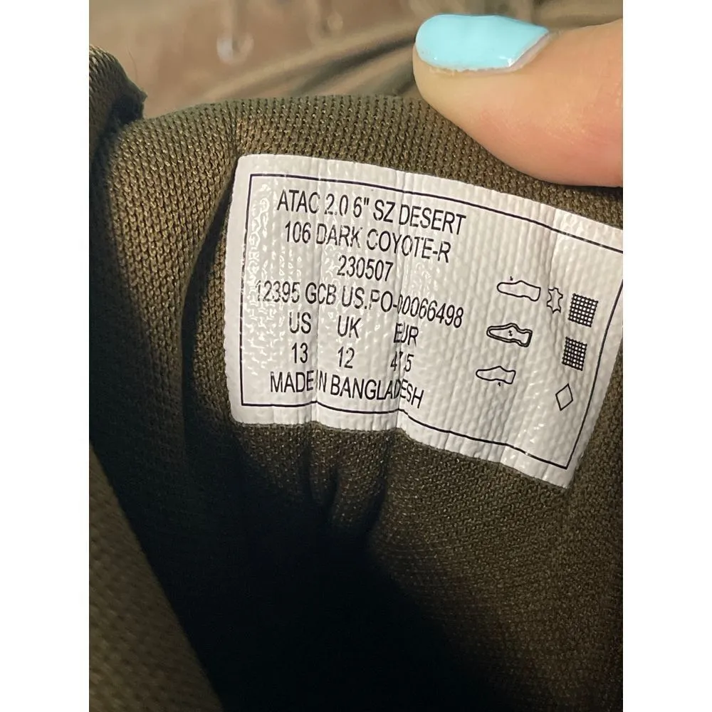 Tactical Military Combat Boots Lace-up Ankle High Desert‎ Tan Outdoor Footwear - Image 8