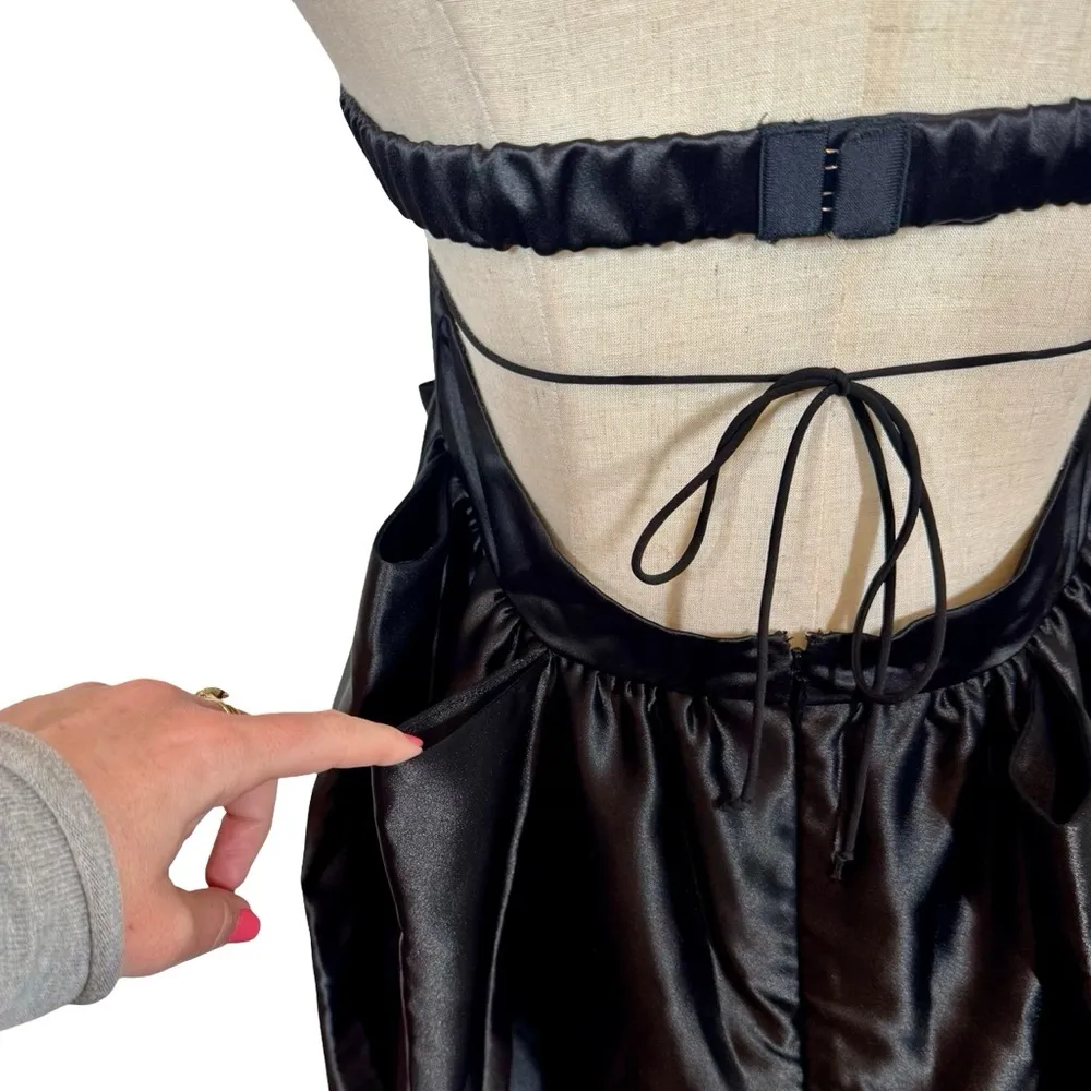 For Love and Lemons Virginia Lace Pleated Bustier Strapless Mini Babydoll Dress - Image 11