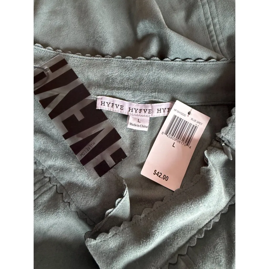 NWT Hyfve Blue Faux Suede Skirt - Image 5