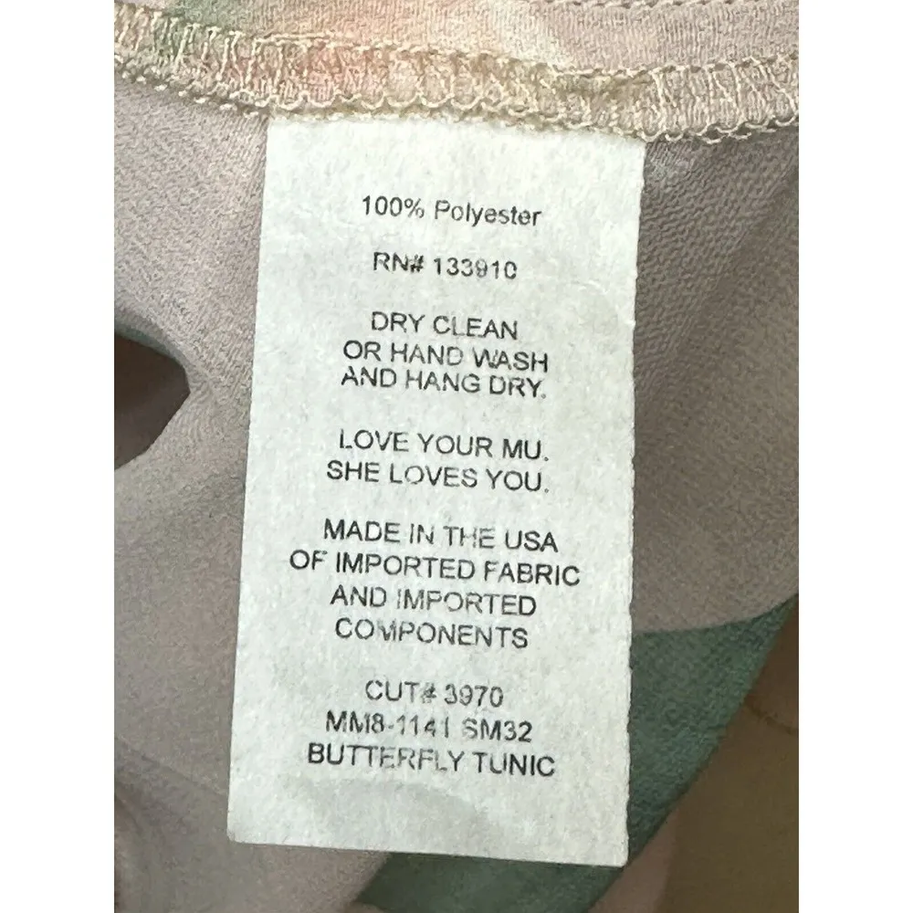 Show Me Your MuMu Sheer Butterfly Tunic Womens Sz Medium Shell Button Boho - Image 4