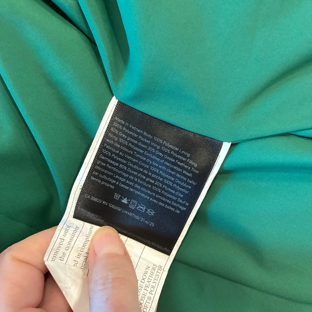 Lululemon Women’s Wunder Puff Cropped Vest Down Fill 600 Everglade Green Size 6 - Image 4