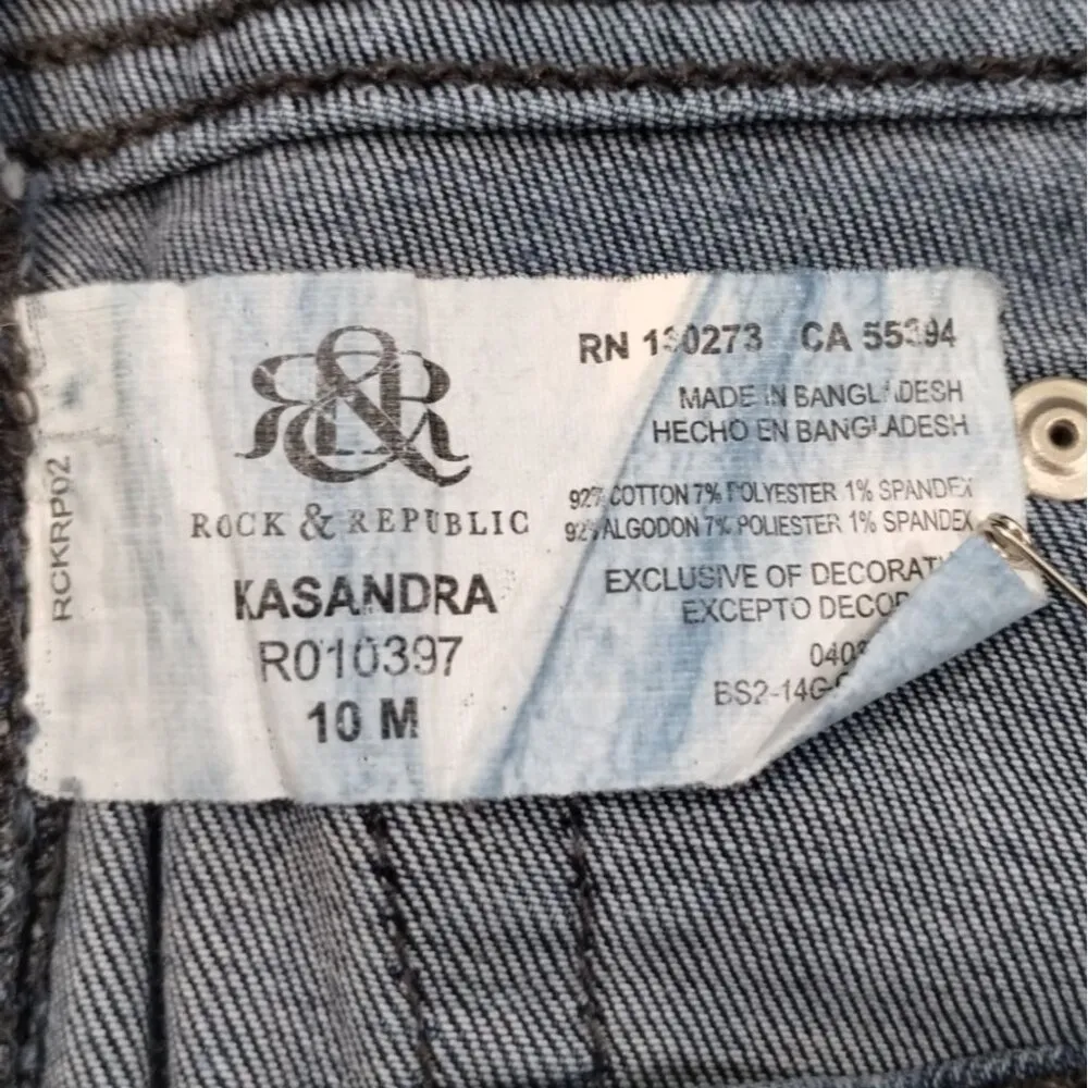 Rock&Republic Women's Blue Pants/Jeans/Bootcut Sz10 SKU 3589 - Image 8