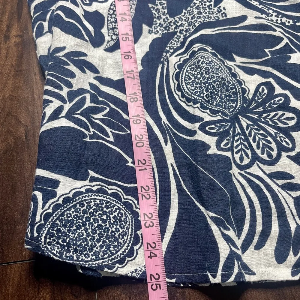 UNIQUE SPECTRUM Blue and White Blouse half button with collar cuff sleeves - Image 11