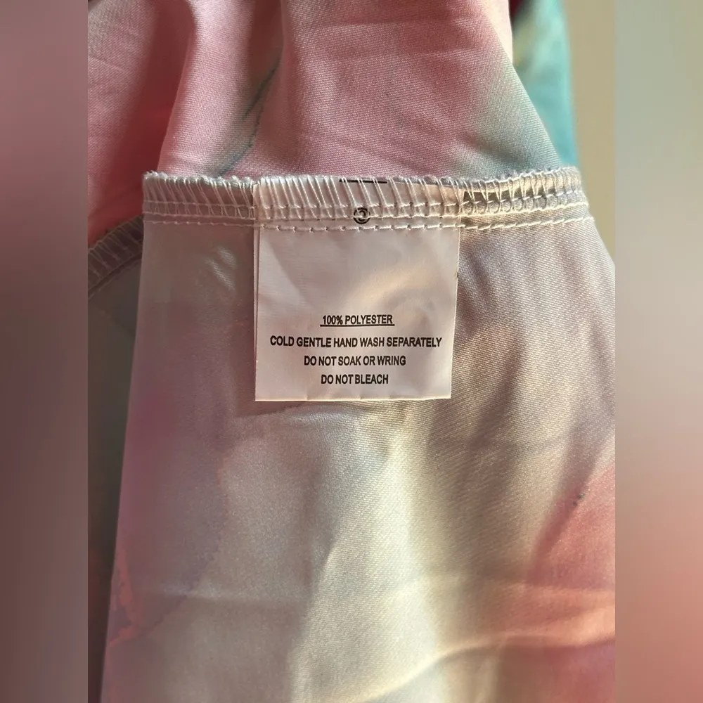 NEW Saints & Secrets Libby Scoop Back Maxi Dress Abstract Pink Women’s M Size M - Image 10