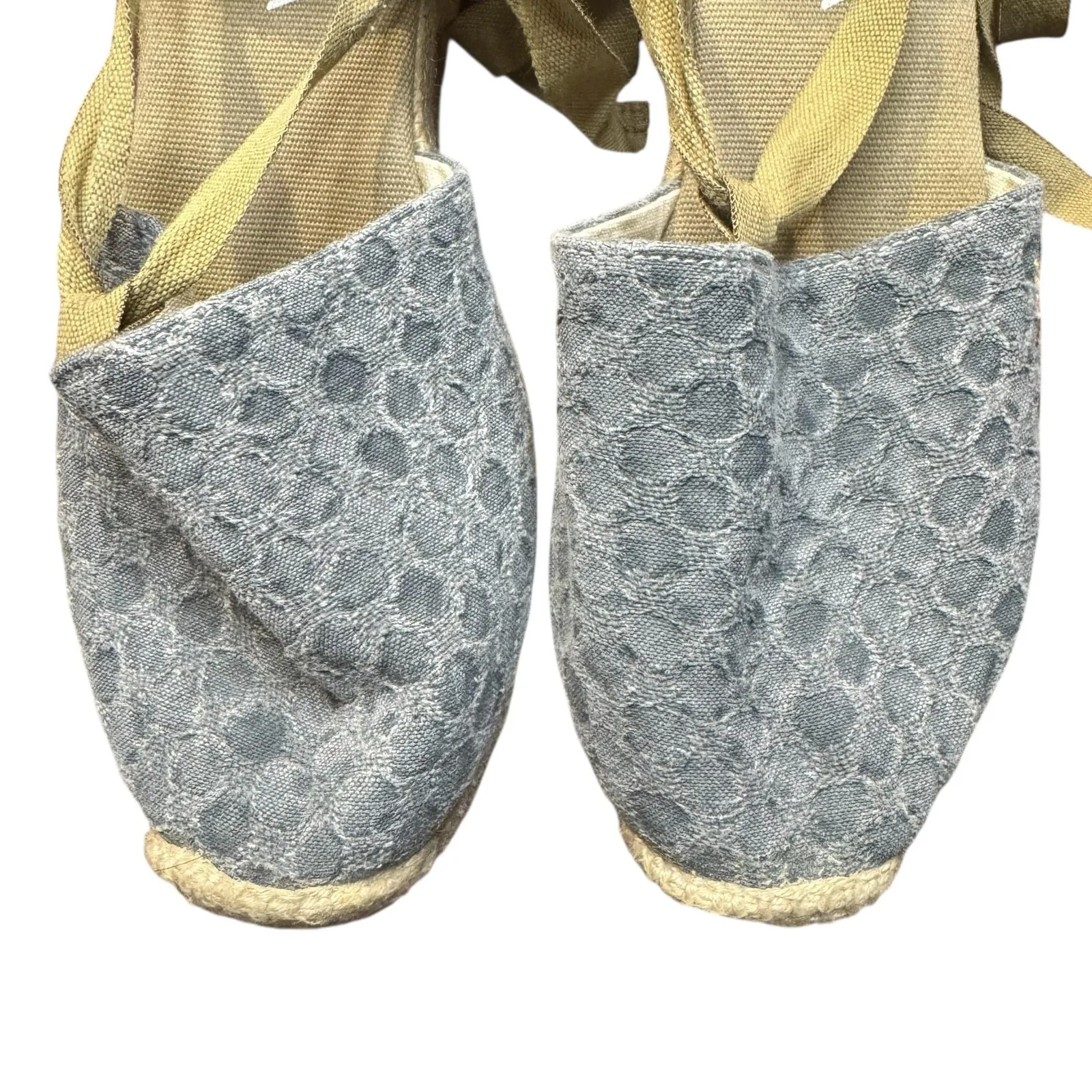 Viscata Shoes Womens Size 40‎ Blue Espadrille Wedge Ankle Wrap Lace Up Sandals - Image 2