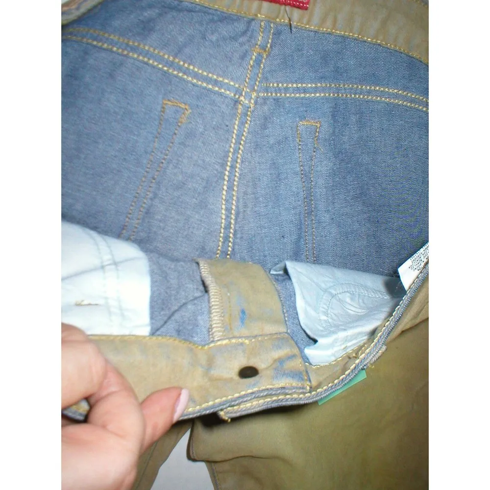 New Womens 31 NWT Italy Designer Indian Rose Jeans Flared Velvet Beige Tan Tall - Image 4