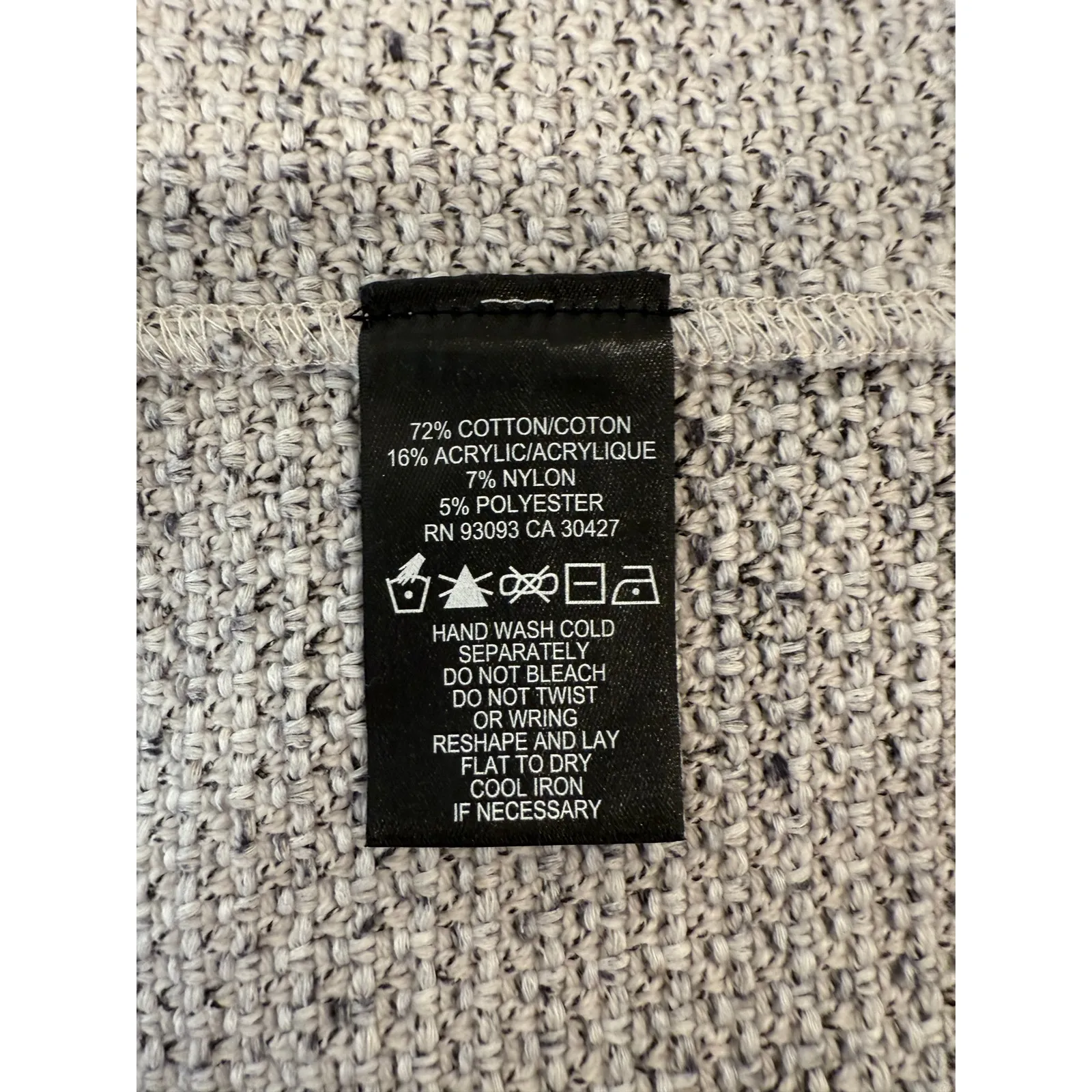 Nic + Zoe Fringe Trim Open Front Cardigan Blazer Gray Women's Size Small - Image 7