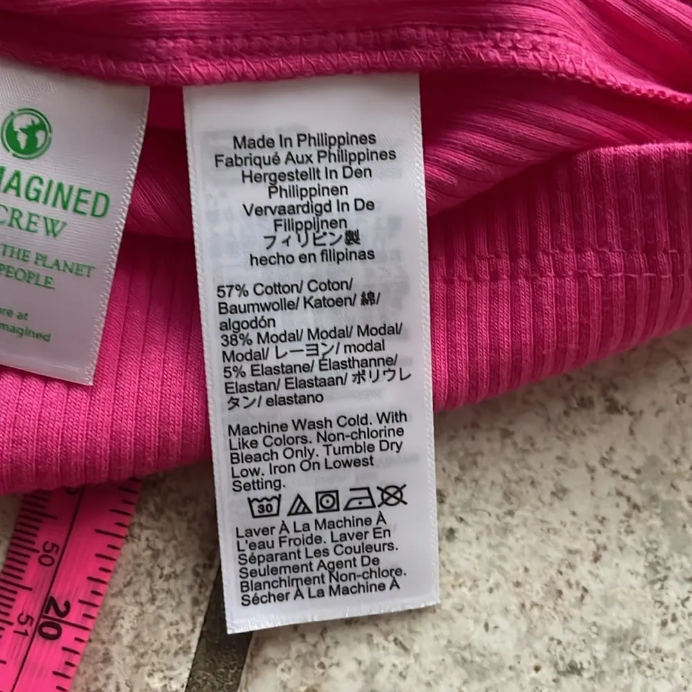 J.Crew Vintage rib ruffle-sleeve shirt in Fuchsia Pink - Image 11